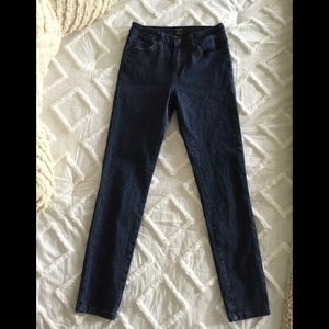 Just Black blue skinny jeans, metallic finish
